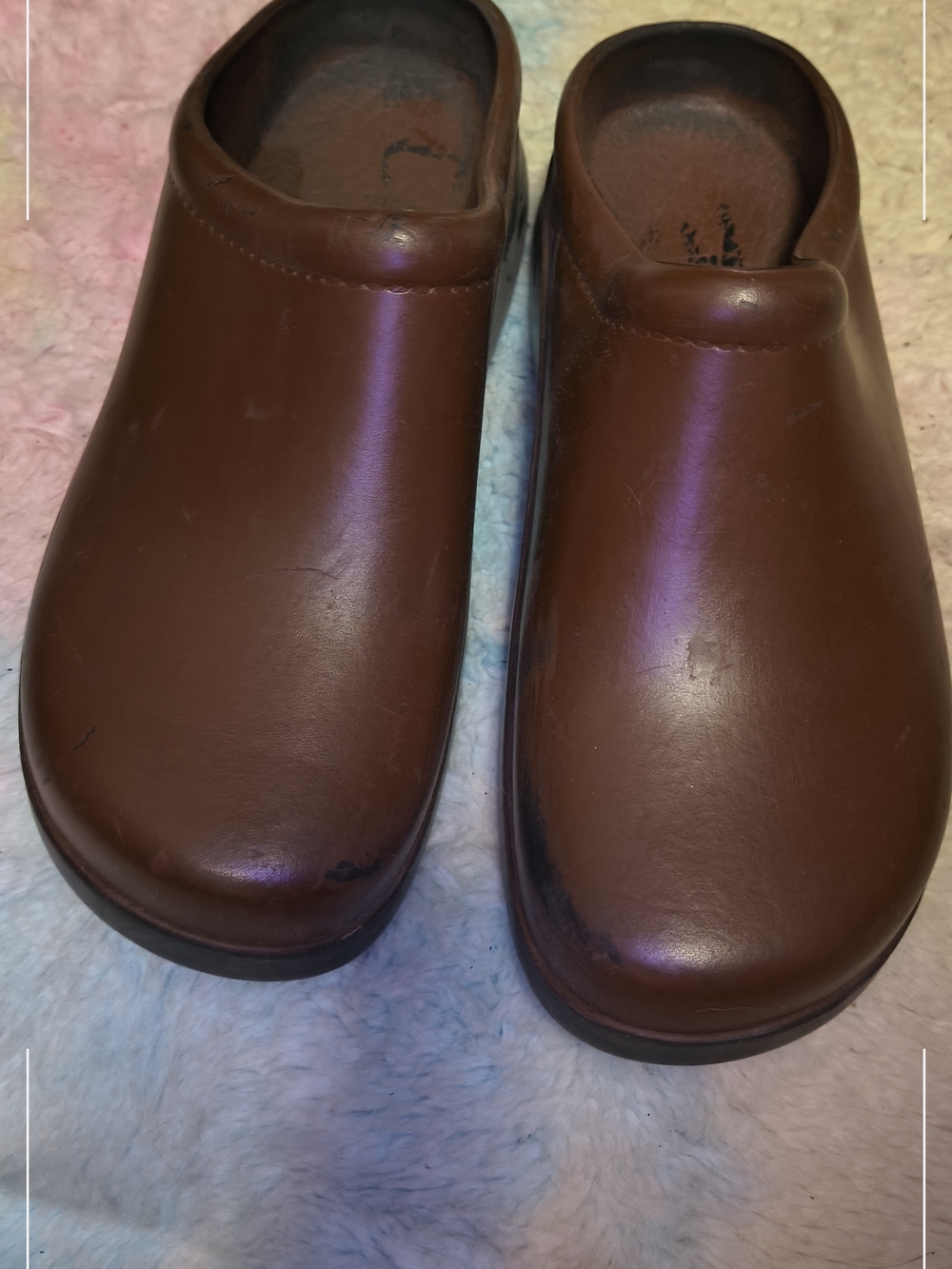 Klogs Black Clogs with Red Logo Accent
